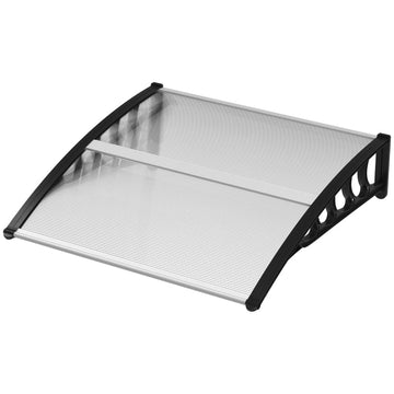 Transparante deurluifel | Kleur: Zwart-transparant | Afmetingen: 96,5x103x27 cm