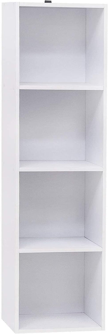 Boekenkast met 4 vakken Wit | 30x24x106 cm