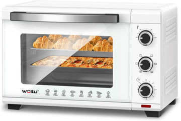 Mini-oven met heteluchtfunctie 32 l 5 standen wit | Wit | 51,8x32,5x37,8 cm