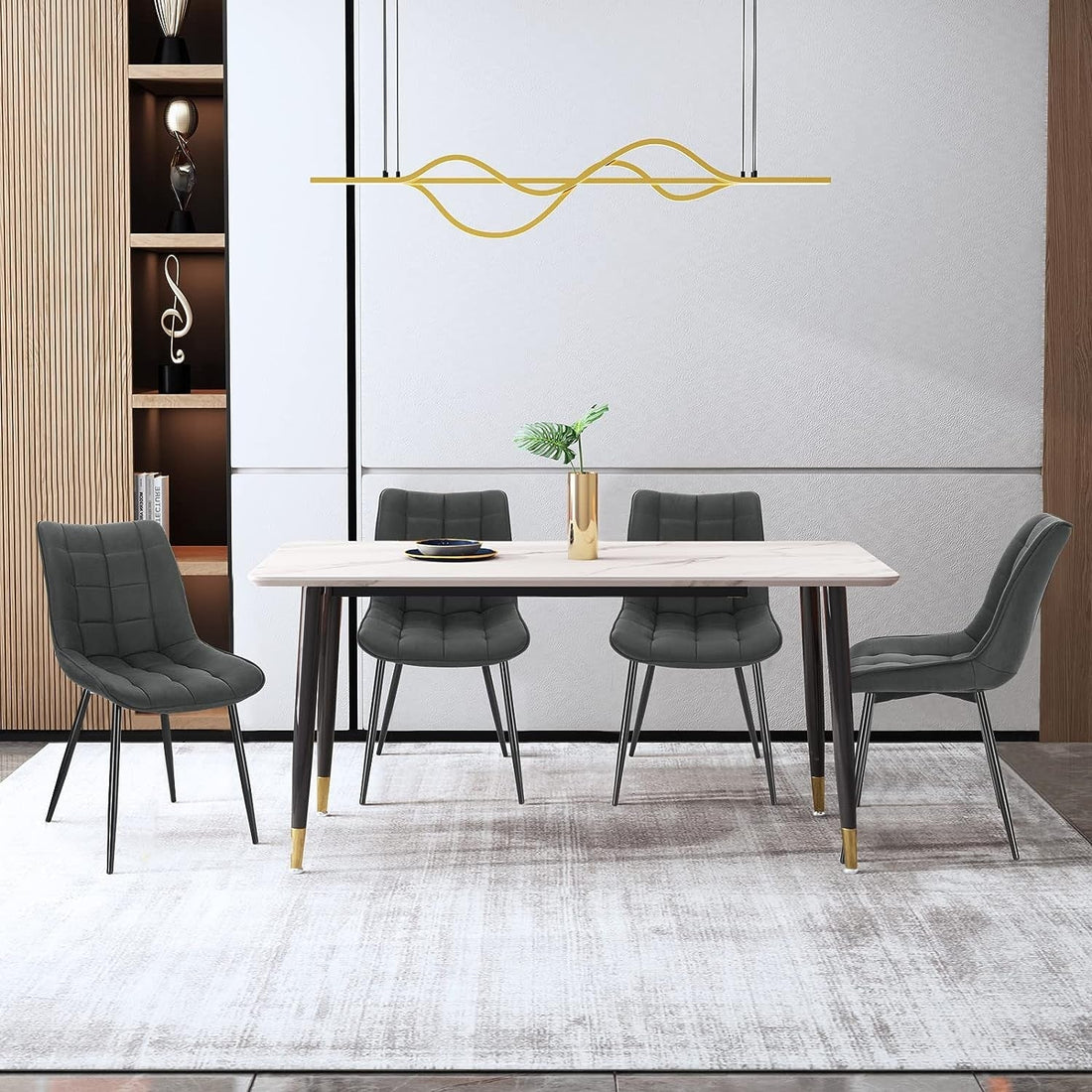 Set van 2 eetkamerstoelen met rugleuning | 46x40,5x85,5 cm