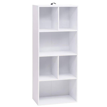 Boekenkast met 6 vakken | Wit | 50x30x118 cm