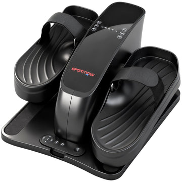 Mini-pedaaltrainer 12 snelheden met LED-display | Kleur: Zwart | Afmetingen: 40.5x42x26.5 cm