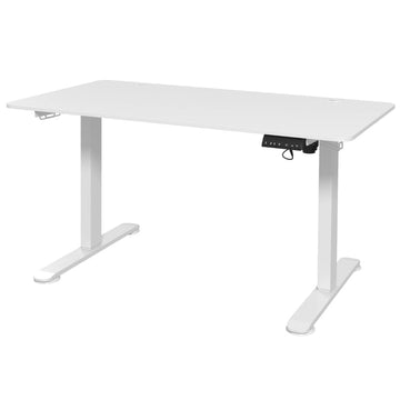 Elektrisch zit-sta bureau - In hoogte verstelbaar | Kleur: Wit | Afmetingen: 140x70x72-116 cm