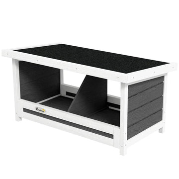 Kippenlegnest voor 2 kippen | Kleur: Grijs/Wit/Zwart | Afmetingen: 37x66x34 cm