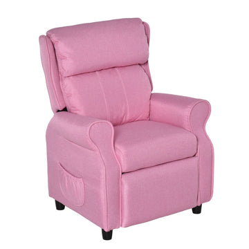 Kinderfauteuil, verstelbare rugleuning | Kleur: Roze | Afmetingen: 58x53x70 cm