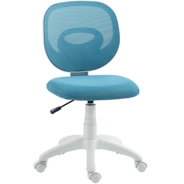 Ergonomische bureaustoel met C-rug | Kleur: Blauw, wit | Afmetingen: 59.5x53x81-89 cm