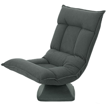 Vloerfauteuil, 5-voudig verstelbare rugleuning | Kleur: Grijs | Afmetingen: 62x70x95 cm