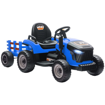 Elektrische kindertractor met afstandsbediening | Kleur: Blauw | Afmetingen: 58x139x55 cm