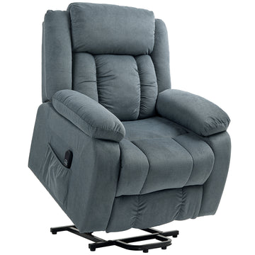 Opsta-fauteuil met relaxfunctie en afstandsbediening | Kleur: Grijs | Afmetingen: 92x94x105 cm