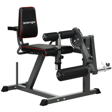 Kuitmachine - Leg Extension & Leg Curl | Kleur: Grijs+Zwart | Afmetingen: 90x100x105 cm