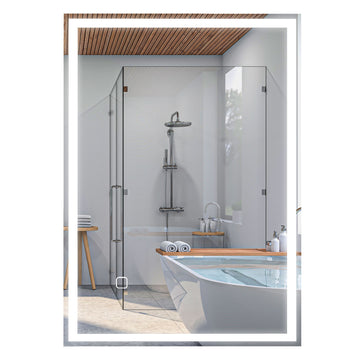 Badkamerspiegel met LED-verlichting en touchschakelaar | Kleur: Wit | Afmetingen: 70x4x50 cm