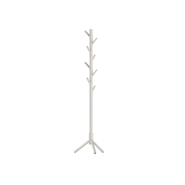 Kapstok van massief hout - wit, stevig, 47 x 47 x 175 cm