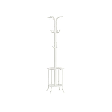 Metalen kapstok, parelwit - ruimtebesparend - 40 x 40 x 175 cm