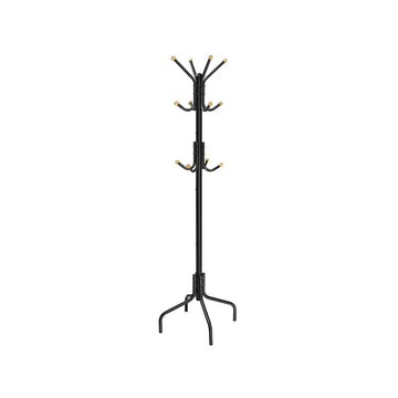 Metalen kapstok met haken, zwart, 55 x 55 x 180 cm