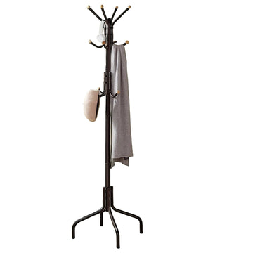 Vrijstaand kledingrek - garderoberek - staal - 55 x 180 x 55 cm - bruin