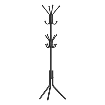 Metalen kapstok met haken voor woonkamer | Zwart | 43x48x175 cm