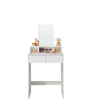 Kaptafel met spiegel - make-uptafel - ruime opbergruimte - 40 x 60 x 127 cm