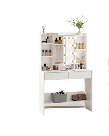 Kaptafel met led - make-uptafel, verstelbare kleur en helderheid - 40 x 90 x 144,7 cm