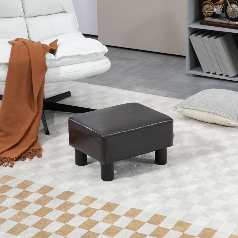 Kruk met kunstleren bekleding | Kleur: Koffie | Afmetingen: 40x30x24 cm