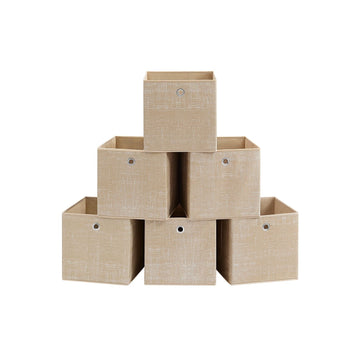 6-delige opbergboxen set - organizer bakken - karton - 30x30x30 cm