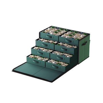 Opbergbox voor kerstballen | Bosgroen | 33,5x65x34,5 cm