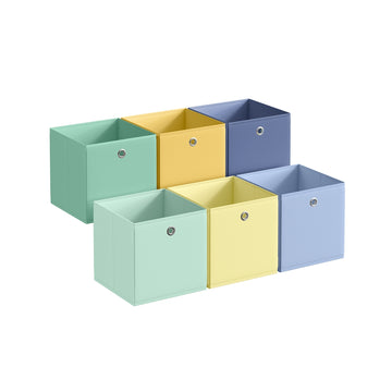 Opbergboxen 6-delige set | Meerkleurig | 30x30x30 cm