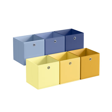 6-delige opbergboxenset | Bont | 33x33x33 cm
