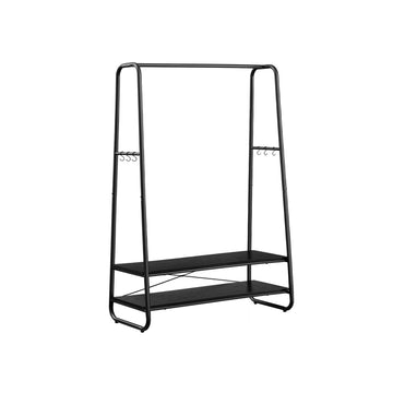 Kledingrek met kledingstang - spaanplaat en staal - 45 x 100 x 160 cm - zwart