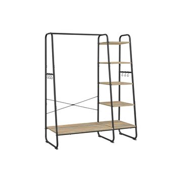 Kledingrek - Kledingorganizer - Spaanplaat & staal - 45 x 120 x 160 cm - Turquoise/bruin, matzwart