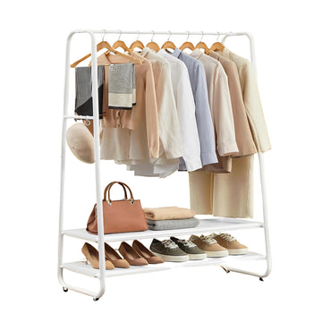Wit kledingrek - kledingorganizer - ruimtebesparend - 45 x 100 x 160 cm