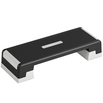 Verstelbare aerobic stepper 3 hoogtes | Kleur: Zwart | Afmetingen: 38x100x25 cm