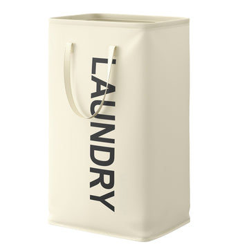 Opvouwbare wasmand 80 L wasverzamelaar | Wit | 40x30x68 cm