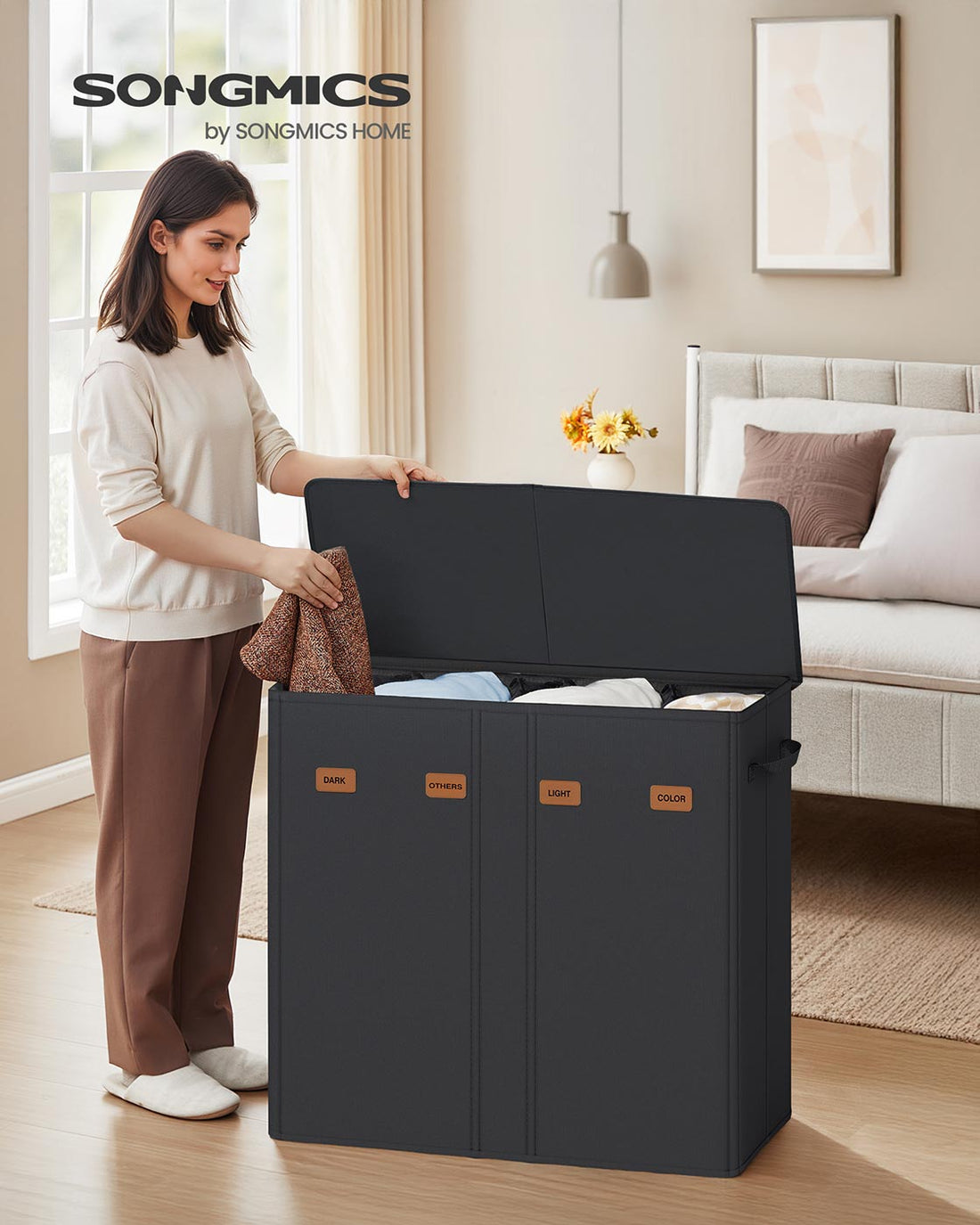 Wasmand - Opbergbak - Duurzame Oxfordstof - 84 x 33 x 75 cm