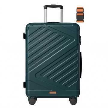 Handbagagekoffer met TSA-slot en kofferriem | Turkoois | 36x20x55 cm