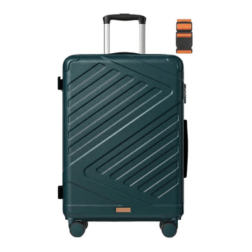 Harde koffer met TSA-slot, bagageriem en uitbreidbaar | Turquoise | 50x30x75 cm