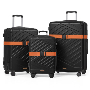 3-delige kofferset met TSA-slot | Tintenzwart | 36x20x55, 45x25x65, 50x30x75 cm