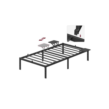 Metalen bedframe zwart 200 x 90 x 40,6 cm – draagkracht 250 kg