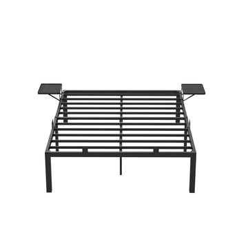 Zwart metalen bedframe 140 x 190 cm - poedercoating