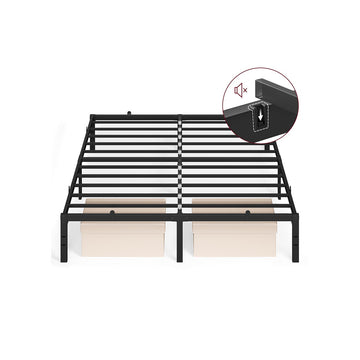 Metalen bedframe zwart - staal - 454 kg - 200 x 160 x 35,6 cm