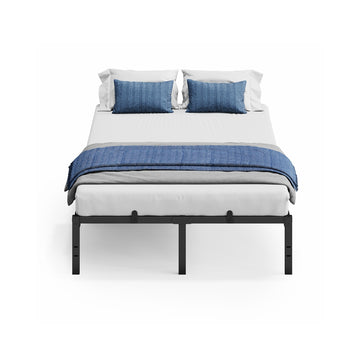 Metalen bedframe met opbergruimte voor slaapkamer | Inktzwart | 140x200x40,6 cm