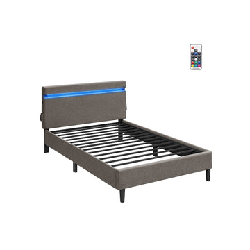 Donkergrijze loungeset voor buiten - weerbestendig - comfortabele kussens - 207,8 x 145,4 x 65 cm
