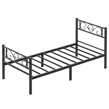 Metalen bedframe | Zwart | 91,8x208x86,4 cm