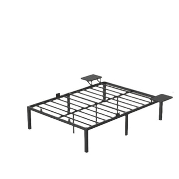 Metalen bedframe zwart 190 x 140 cm - stevig
