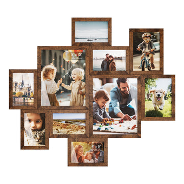 10-delige fotolijstset van PVC verschillende maten | Zwart