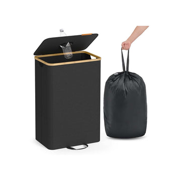 95L flessenverzamelcontainer - afvalbak - duurzaam Oxford stof - 42x32,5x70,5 cm