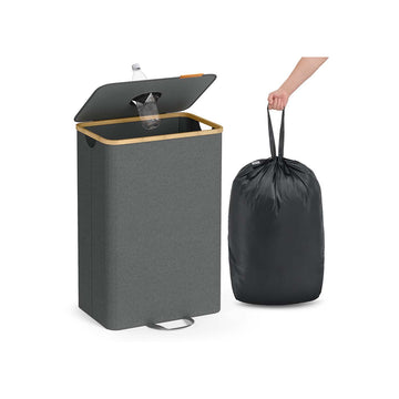 Flesseninzamelbak - afvalbak - recyclingbak - 95 l - oxfordstof - 42 x 32,5 x 70,5 cm