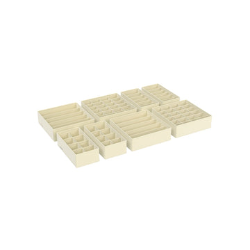 8-delige ondergoed organizer set - ladeverdelers - beige - 32 x 32 x 10 cm