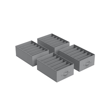 4-delige kledingkast organizer set - opbergdozen - non-woven stof - 42x30x17 cm