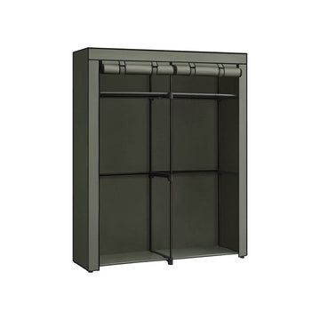 Stoffen kledingkast met 2 kledingroedes - metalen frame - 43 x 140 x 174 cm