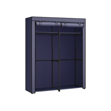 Stoffen kledingkast - kledingrek - 43 x 140 x 174 cm - donkerblauw